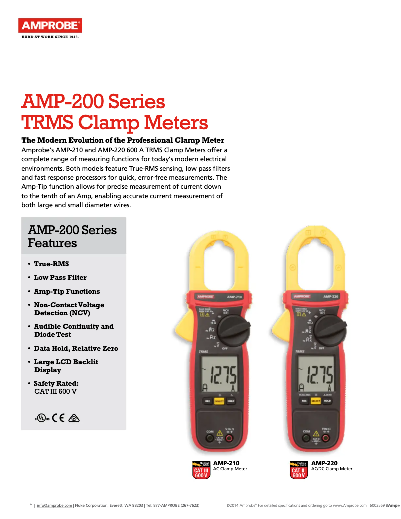 Imagen de la primera página del manual del dispositivo AMP-220