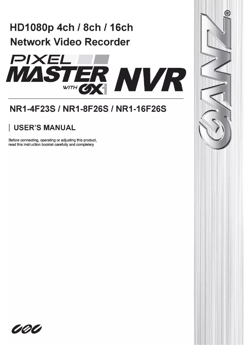 Page 1 of the manual User Manual Ganz PixelMaster GXi NR1-4F23S