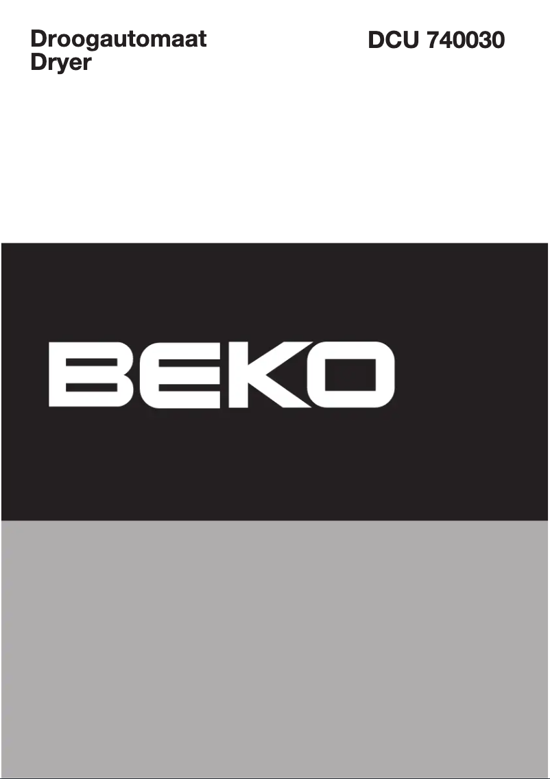 Page 1 de la notice Manuel utilisateur Beko DCU 740030