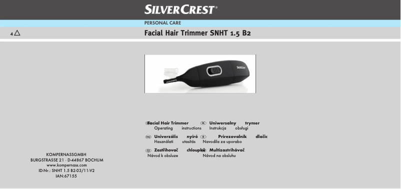 Image de la première page du manuel de l'appareil SNHT 1.5 B2