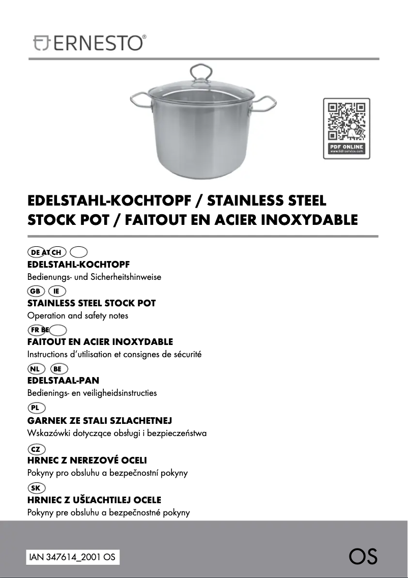 Image de la première page du manuel de l'appareil HG06434