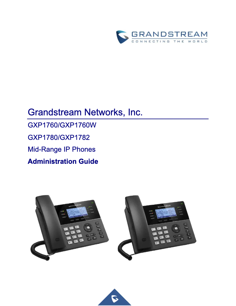 Page 1 de la notice Manuel utilisateur Grandstream GXP1760W