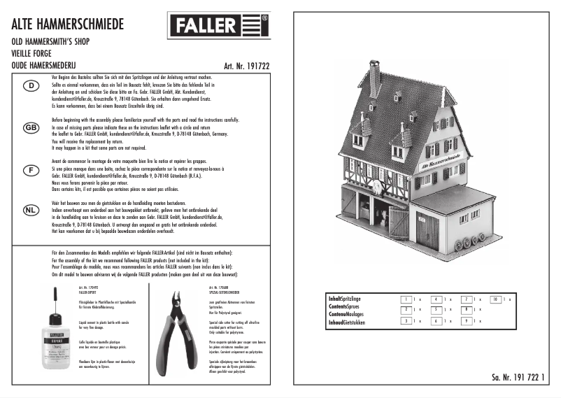 Page n°1 - Manuel utilisateur Faller 191722