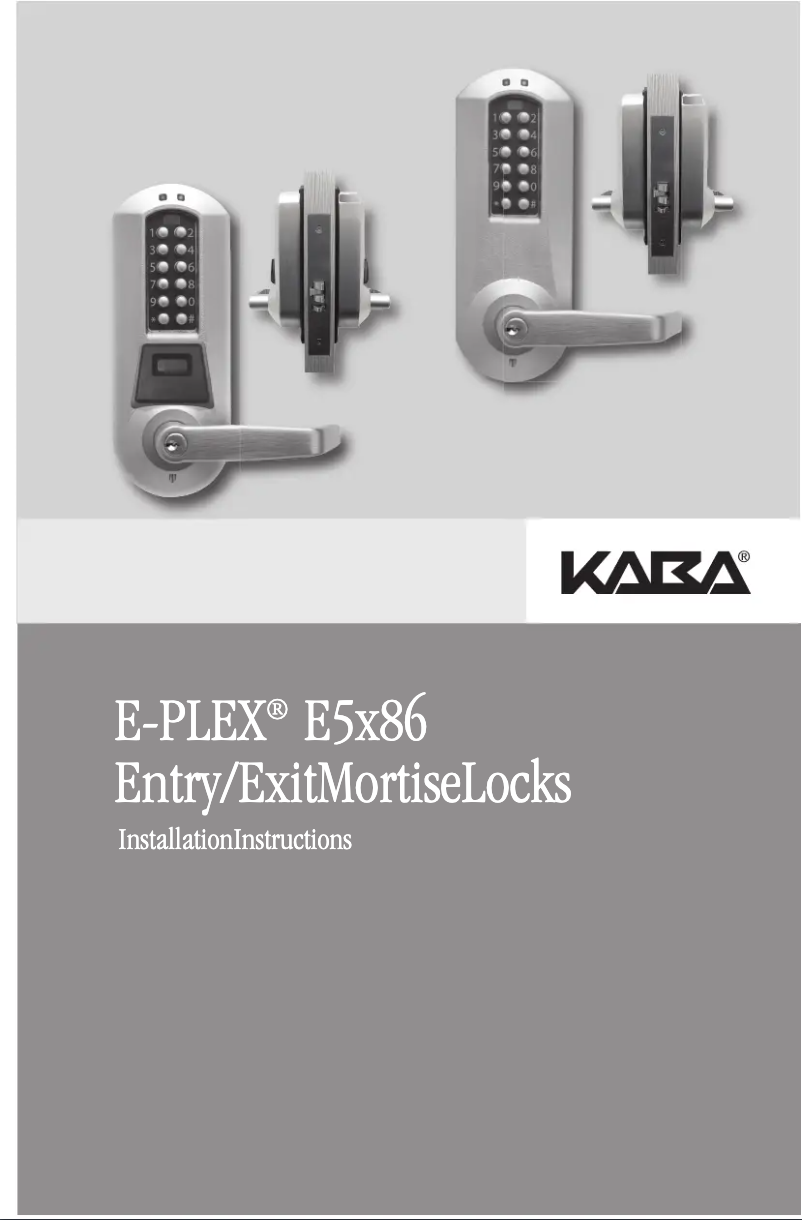 Page n°1 - Manuel utilisateur Dormakaba E-Plex 5x86