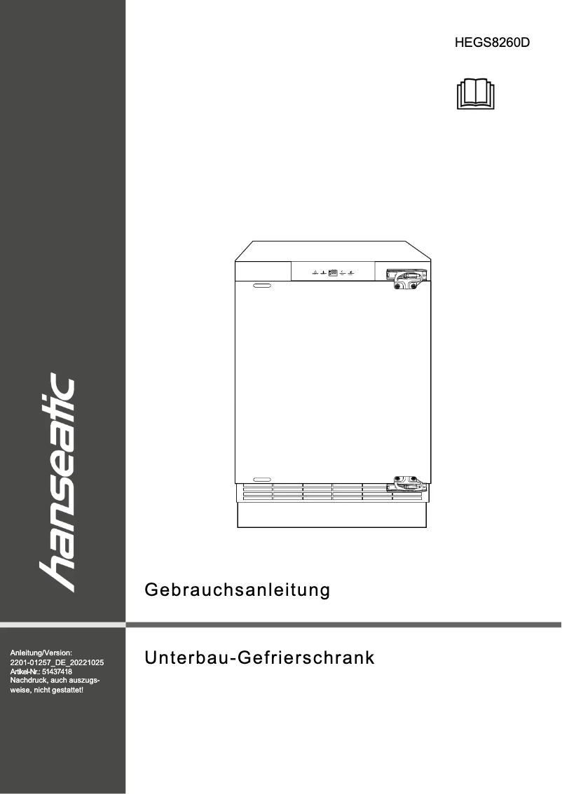 Imagen de la primera página del manual del dispositivo HEGS8260D