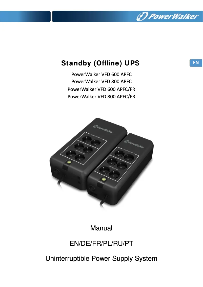 Image de la première page du manuel de l'appareil VFD 600 APFC