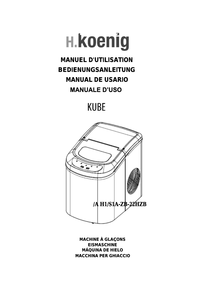 Page n°1 - Manuel utilisateur H.Koenig Kube