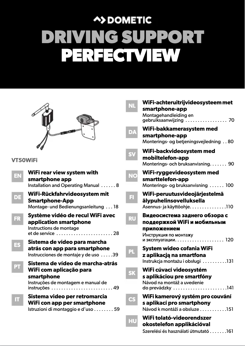 Imagen de la primera página del manual del dispositivo PerfectView VT 50WiFi