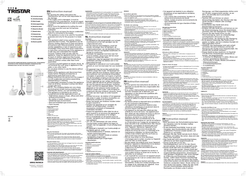 Image de la première page du manuel de l'appareil MX-4802