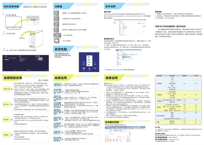 Page 1 de la notice Manuel utilisateur Haier Q2-S363