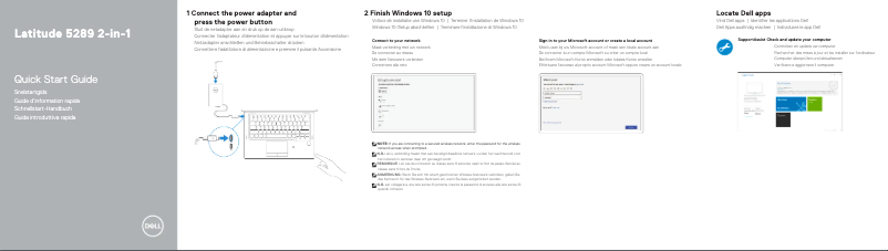 Page 1 de la notice Manuel utilisateur Dell Latitude 5289