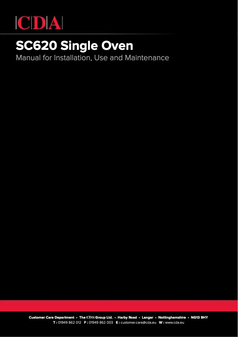 Page n°1 - Manuel utilisateur CDA SC620