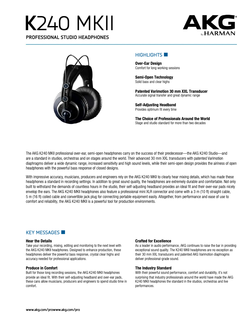 Image de la première page du manuel de l'appareil K240 MKII