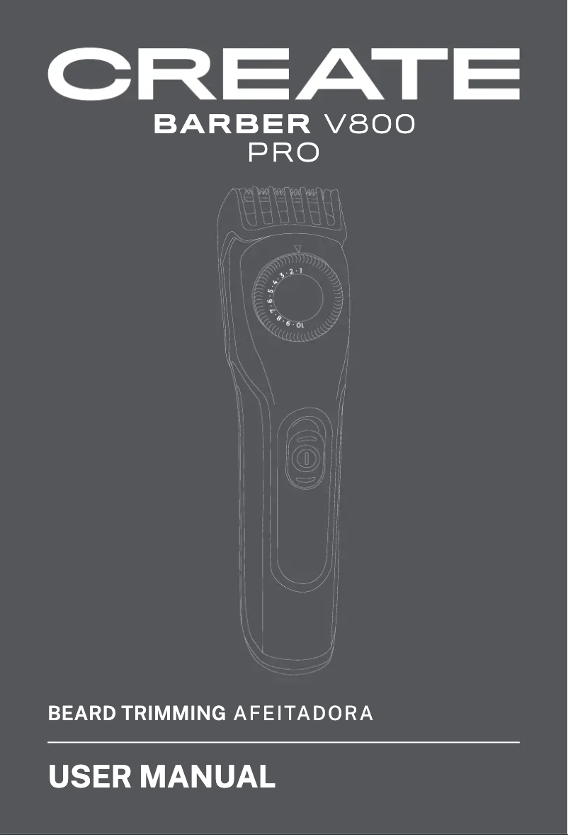Image de la première page du manuel de l'appareil BARBER V800 PRO