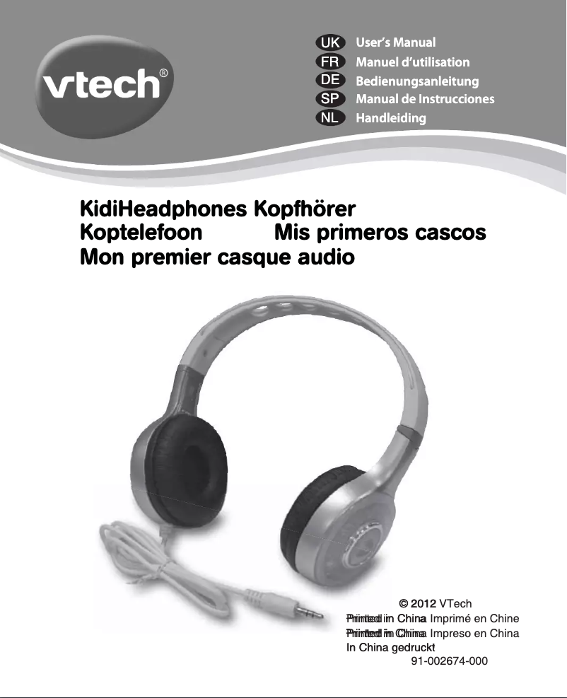 Page 1 de la notice Manuel utilisateur Vtech KidiHeadphones