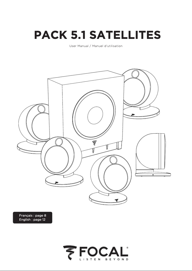 Página 1 del manual Manual de usuario Focal Dôme Flax Pack 5.1