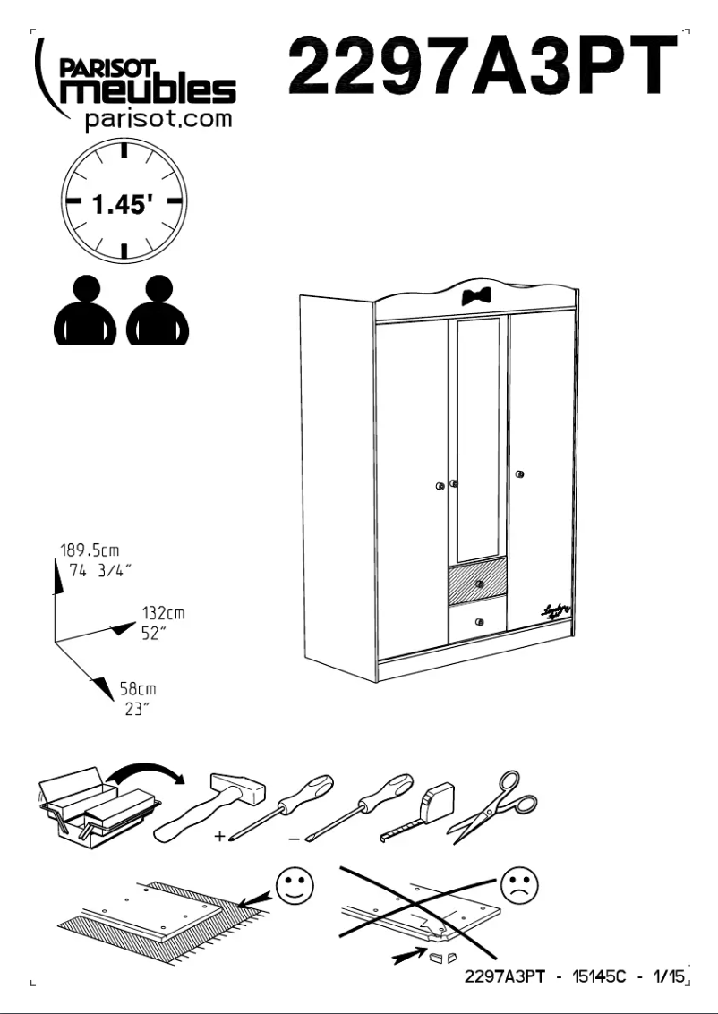 Image de la première page du manuel de l'appareil Lovely Light 2297A3PT