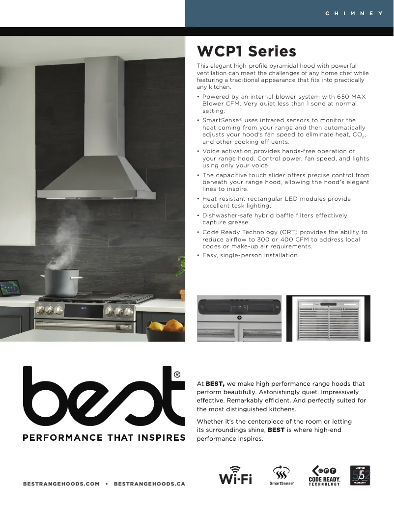 Page 1 de la notice Fiche technique Best WCP1306SS