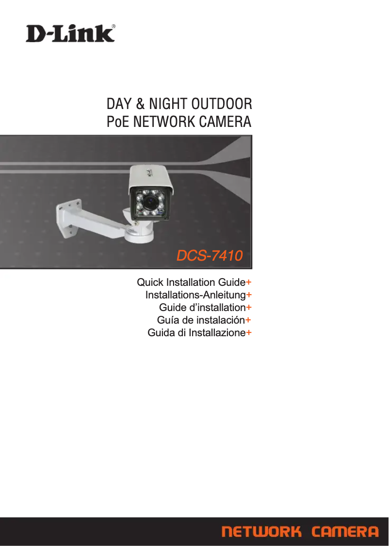 Page 1 de la notice Guide d'installation D-Link DCS-7410
