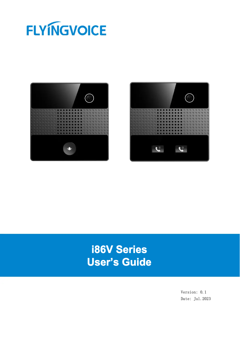 Page 1 de la notice Manuel utilisateur FlyingVoice i86V-01