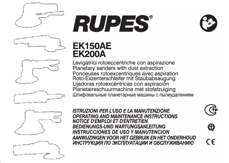 Page n°1 - Manuel utilisateur Rupes EK 200A