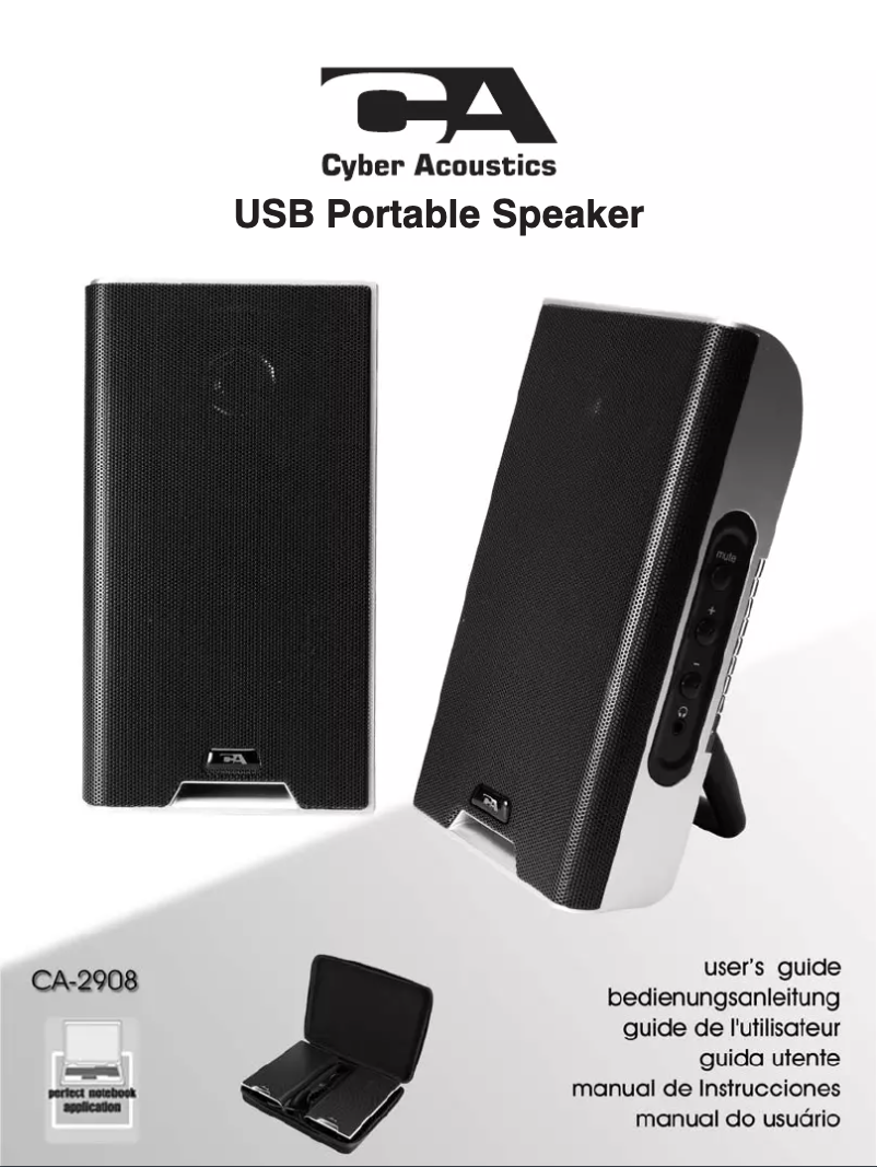 Page n°1 - Manuel utilisateur Cyber Acoustics CA-2908