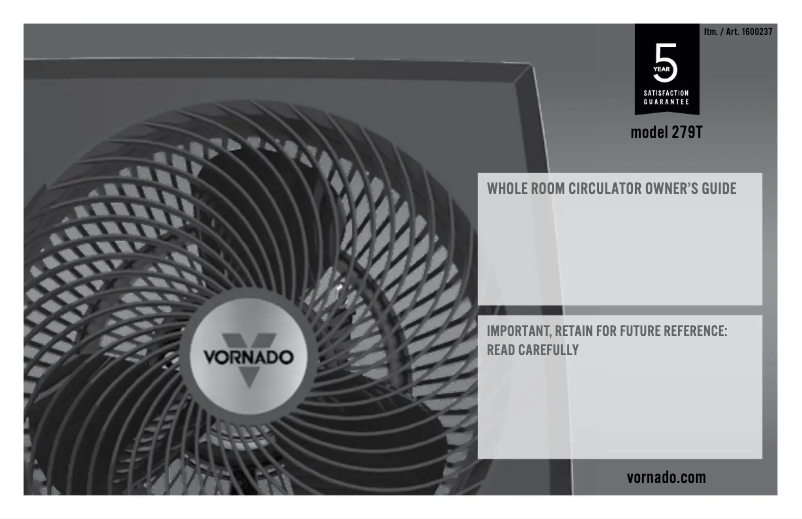 Página 1 del manual Manual de usuario Vornado 279T