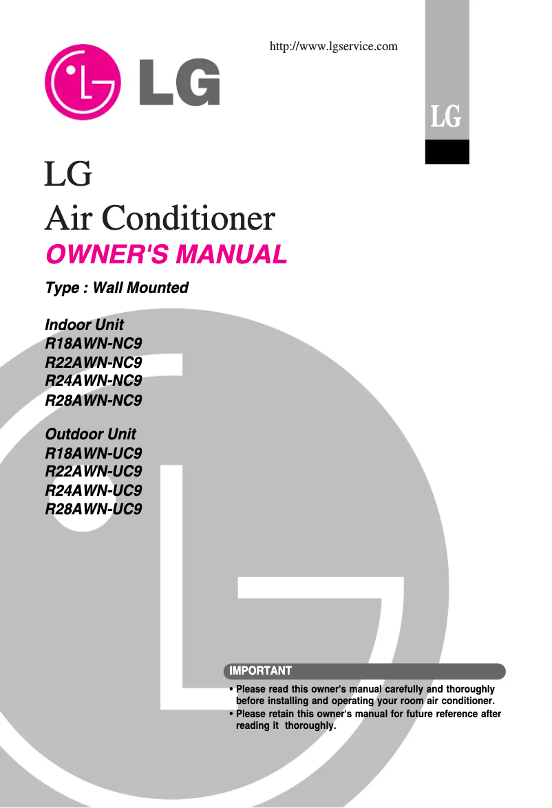 Page n°1 - Manuel utilisateur LG R24AWN-UC9