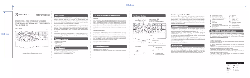 Page 1 de la notice Manuel utilisateur X9 Performance X9RFERGOKEY