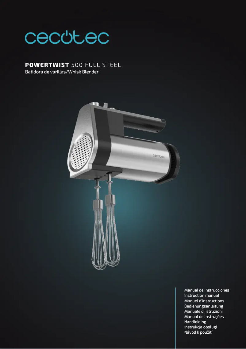 Page 1 de la notice Manuel utilisateur Cecotec PowerTwist 500