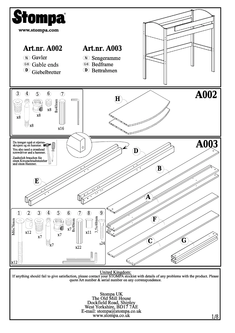 Página 1 del manual Manual de usuario Stompa Casa 1