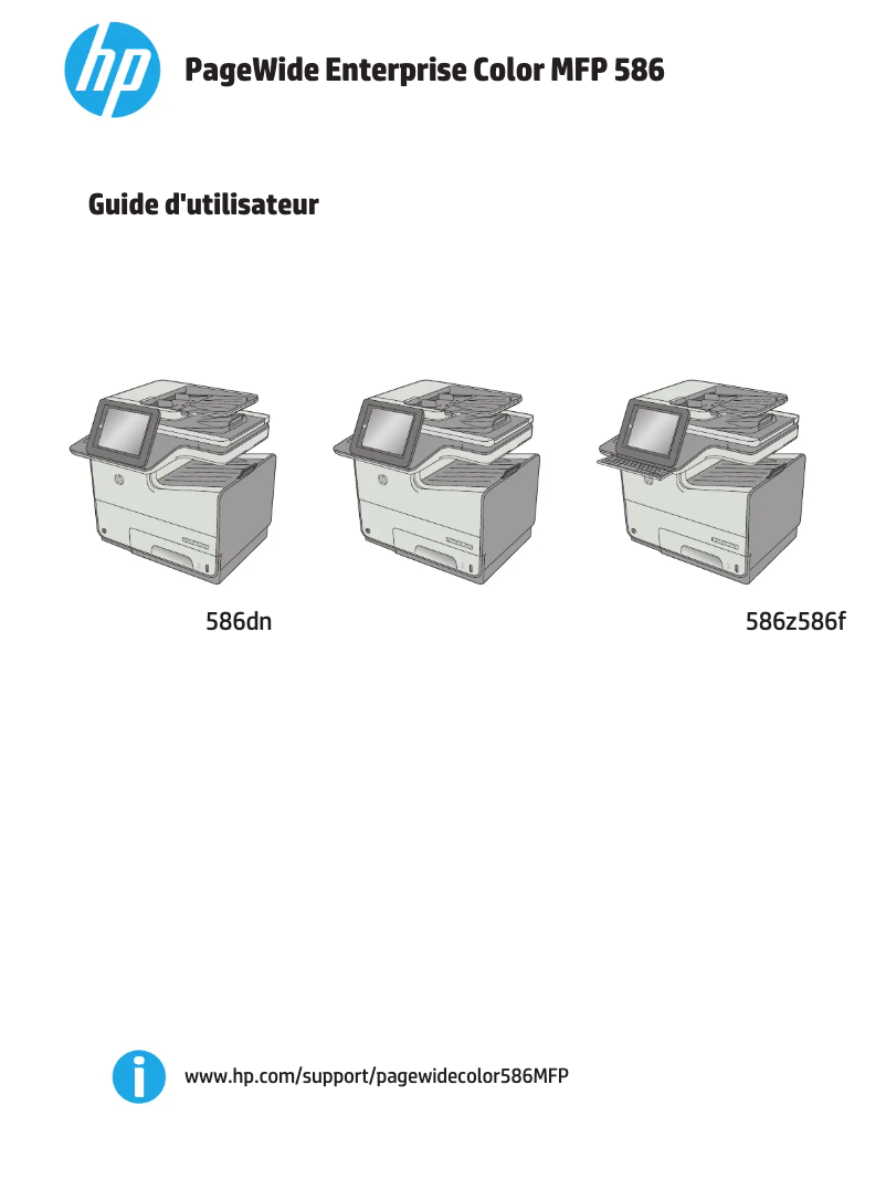 Page n°1 - Manuel utilisateur HP PageWide Enterprise Color MFP 586