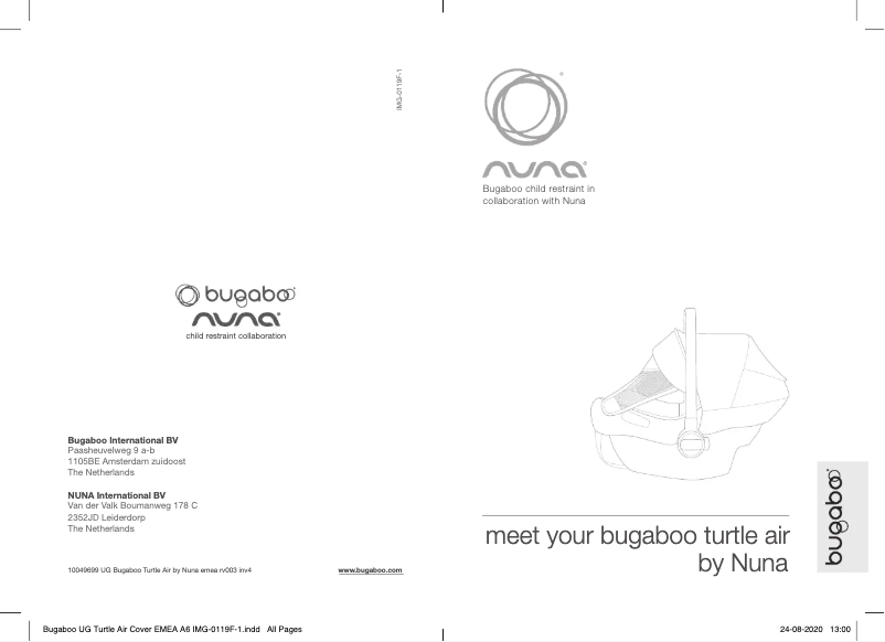 First page image of the manual for Turtle One by Nuna