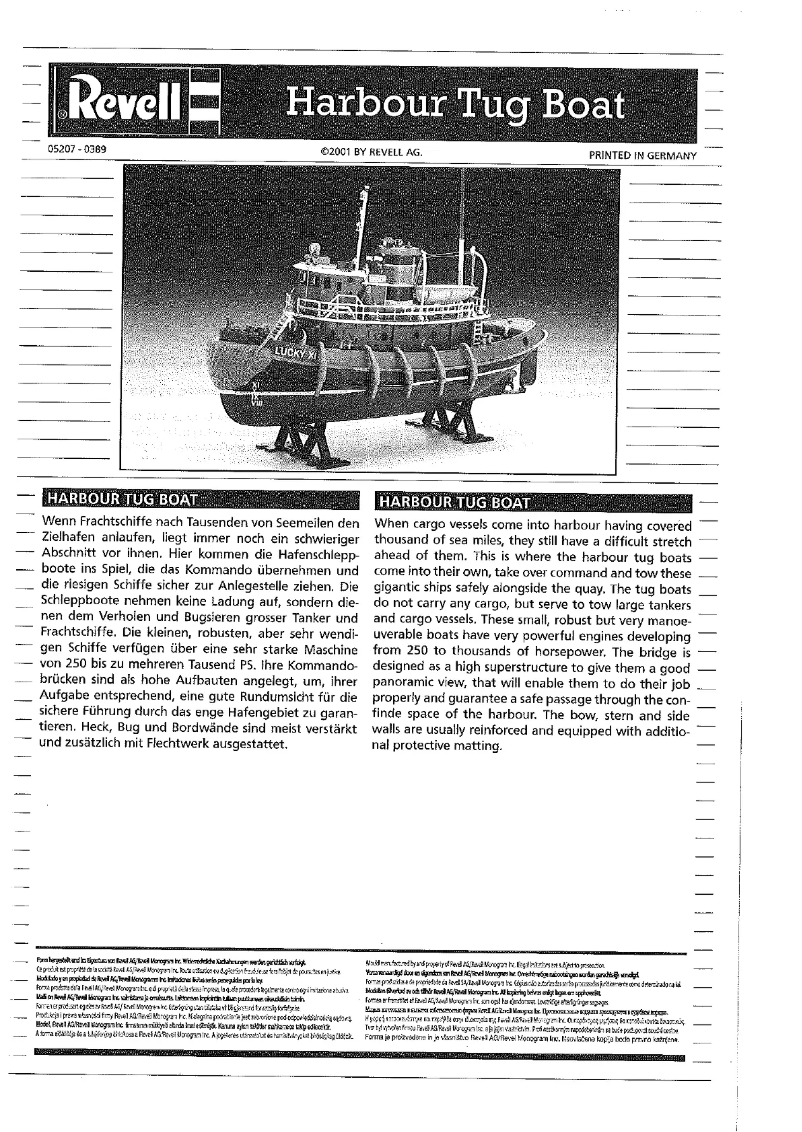 Image de la première page du manuel de l'appareil Harbour Tug Boat