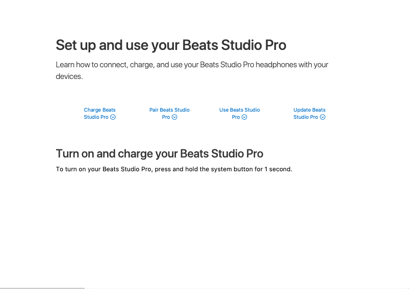 Page n°1 - Manuel utilisateur Beats Studio Pro