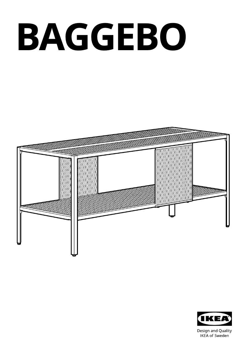 Page 1 de la notice Manuel utilisateur Ikea BAGGEBO 504.838.78