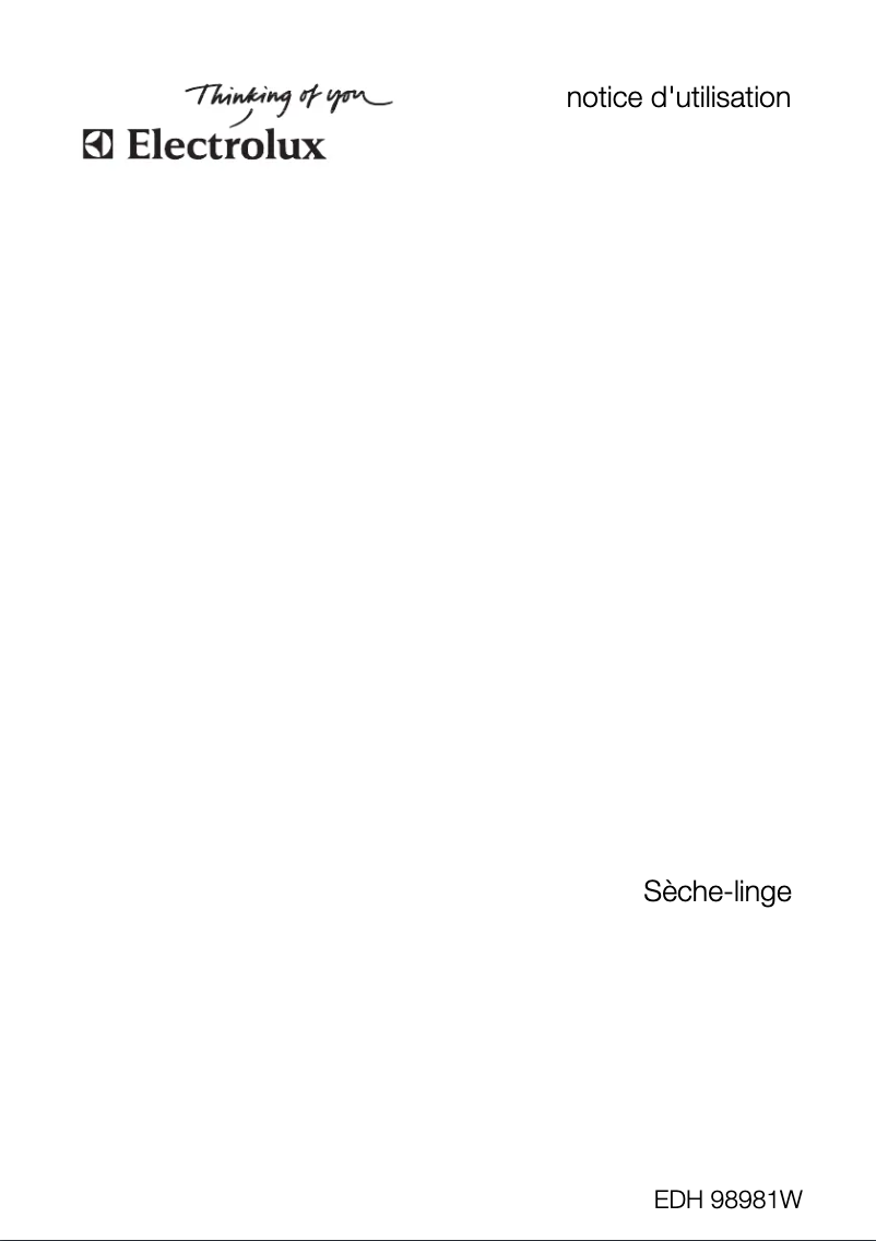 Page n°1 - Manuel utilisateur Electrolux EDH98981W