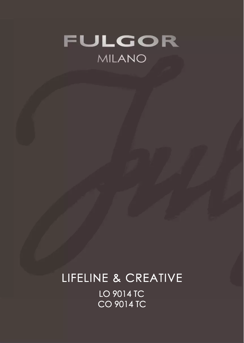 Page n°1 - Manuel utilisateur Fulgor Milano CO 9014 TC X