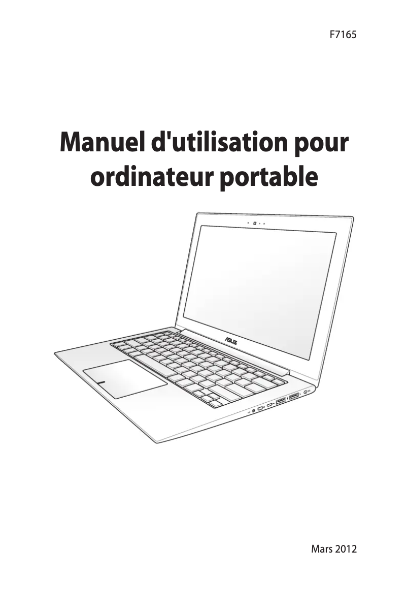 Page 1 de la notice Manuel utilisateur Asus Zenbook UX32A