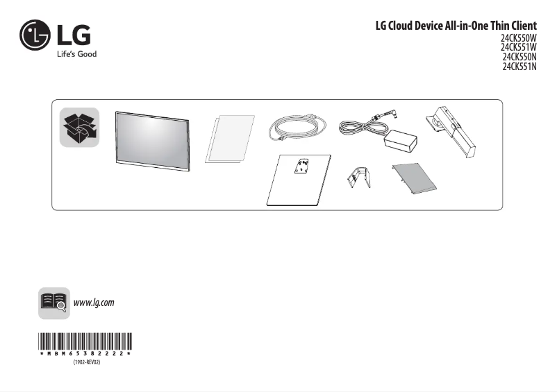 Página 1 del manual Guía de instalación LG 24CK550W