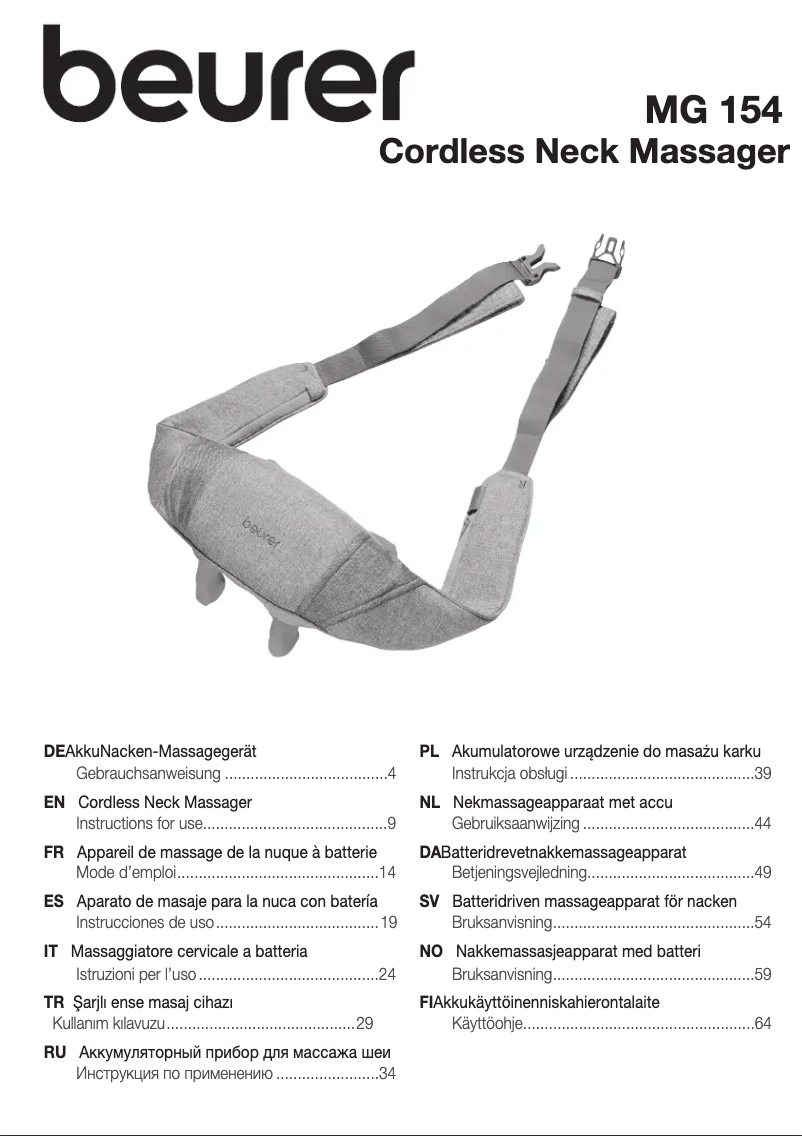 Image de la première page du manuel de l'appareil MG 154