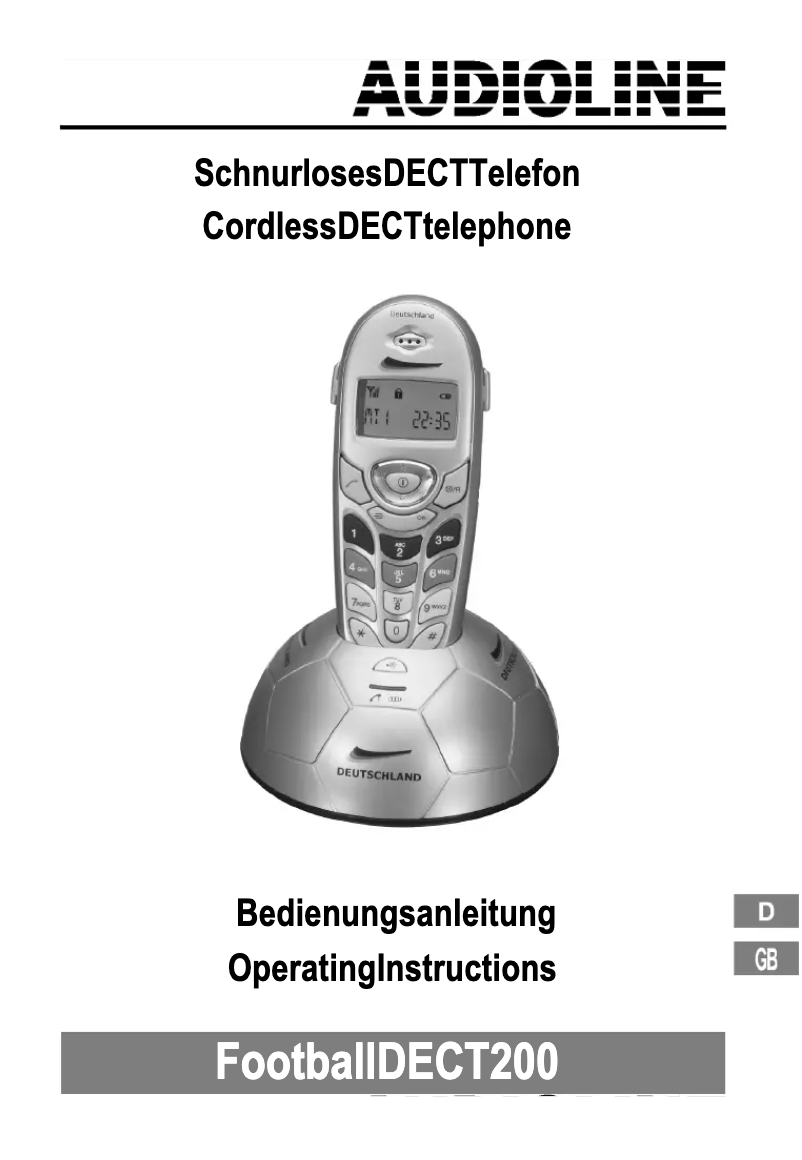 Page 1 de la notice Manuel utilisateur Audioline Football DECT200
