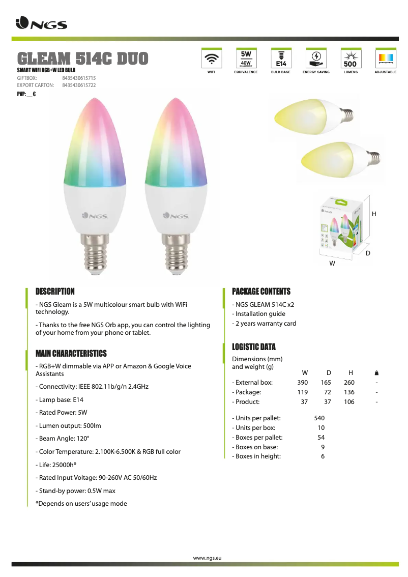 Image de la première page du manuel de l'appareil Gleam 514C