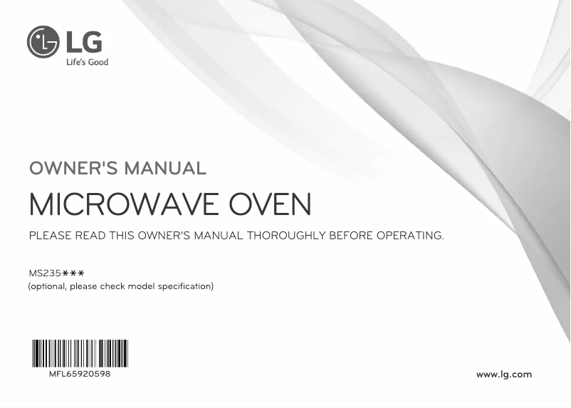 Página 1 del manual Manual de usuario LG MS2354