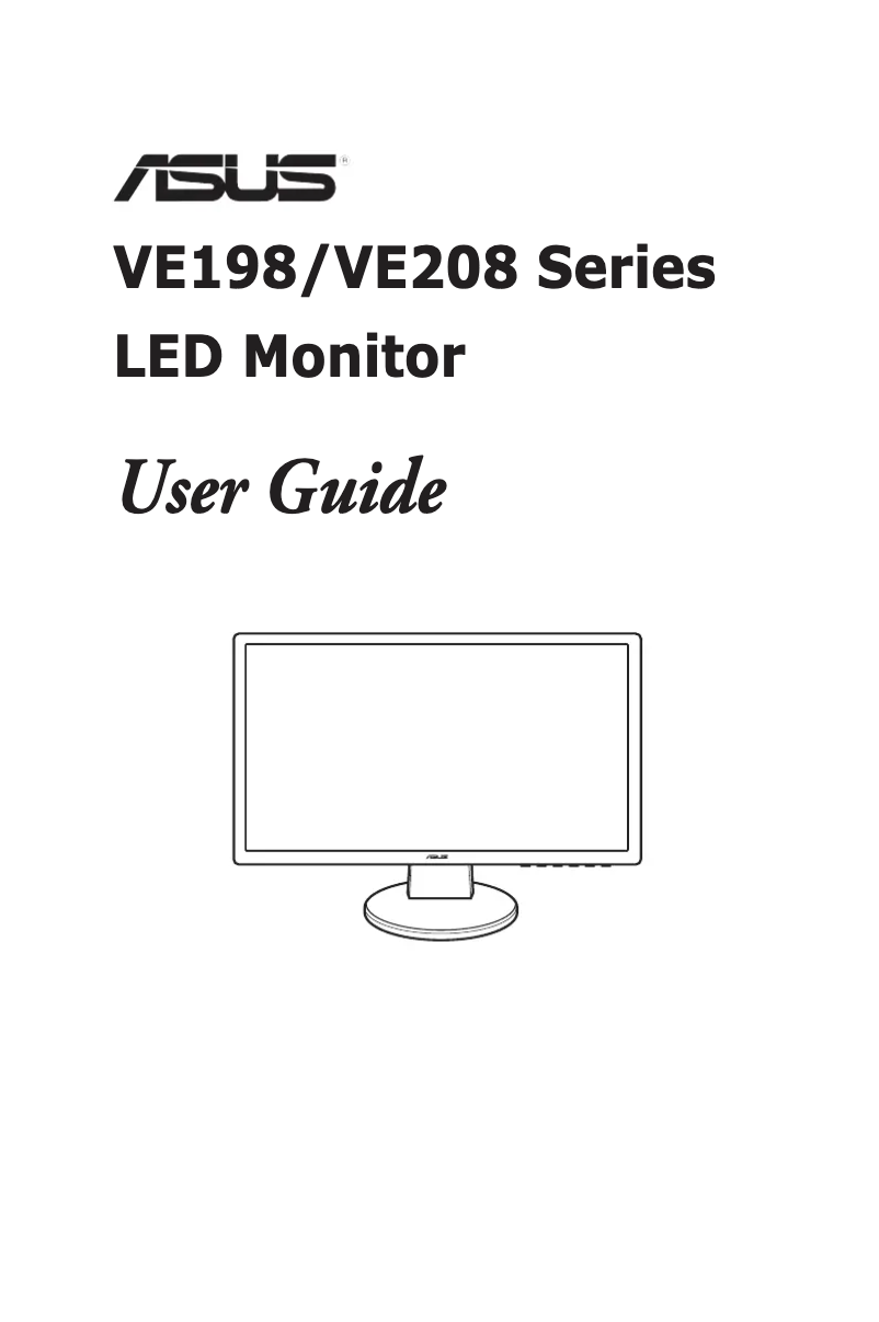Page n°1 - Manuel utilisateur Asus VE198