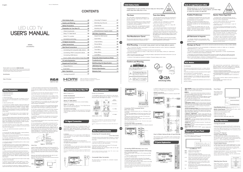 Page 1 de la notice Manuel utilisateur RCA LED32B30RQ