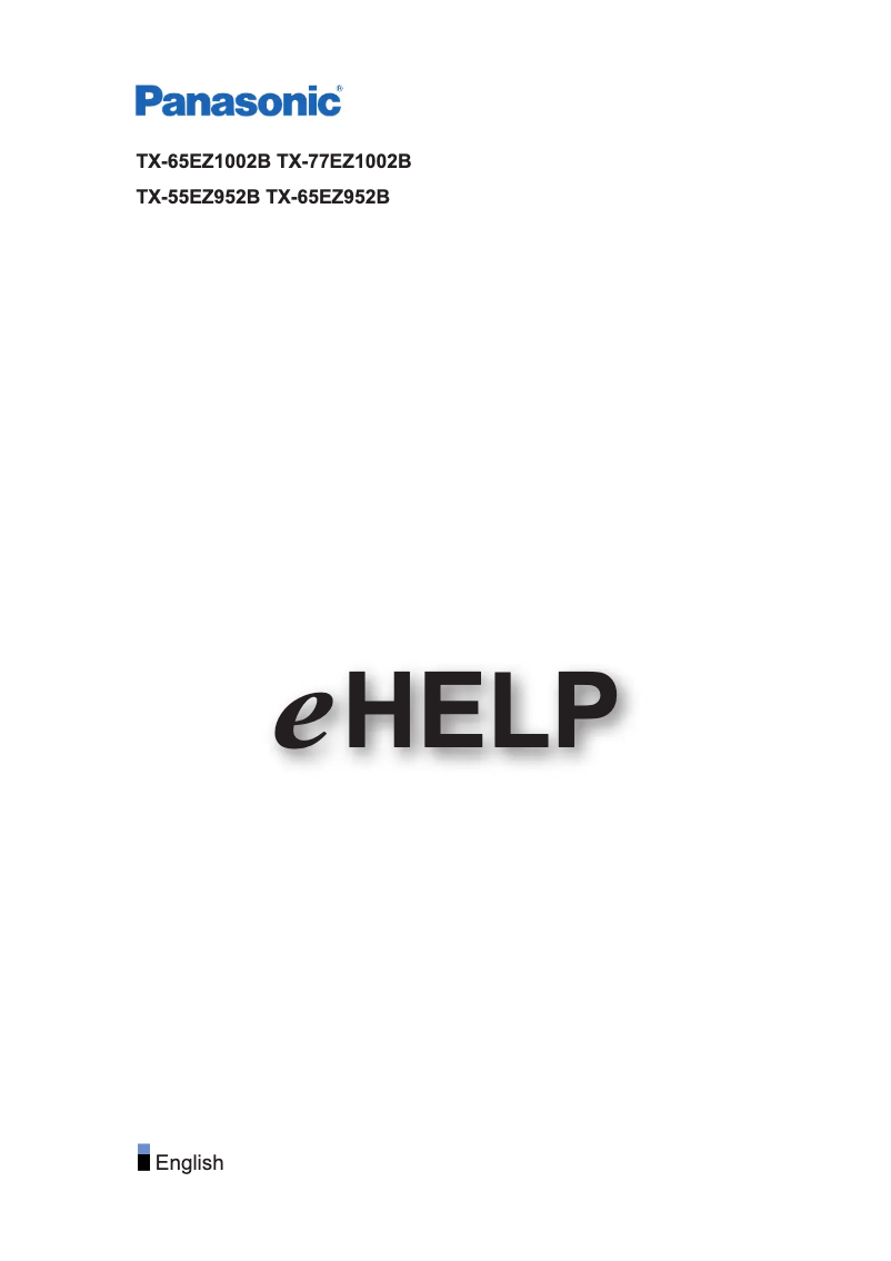 Page 1 de la notice Manuel utilisateur Panasonic TX-55EZ952B