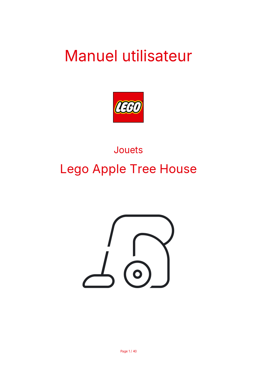 Image de la première page du manuel de l'appareil Apple Tree House