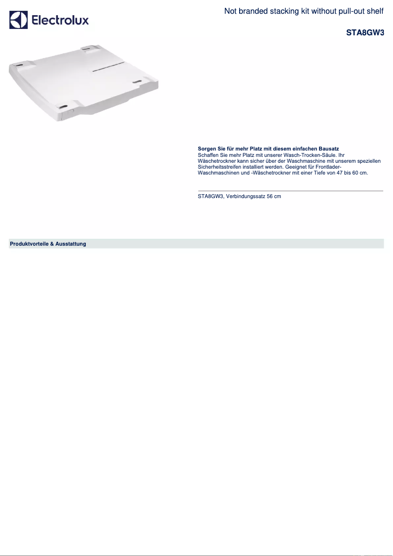 Image de la première page du manuel de l'appareil STA8GW3