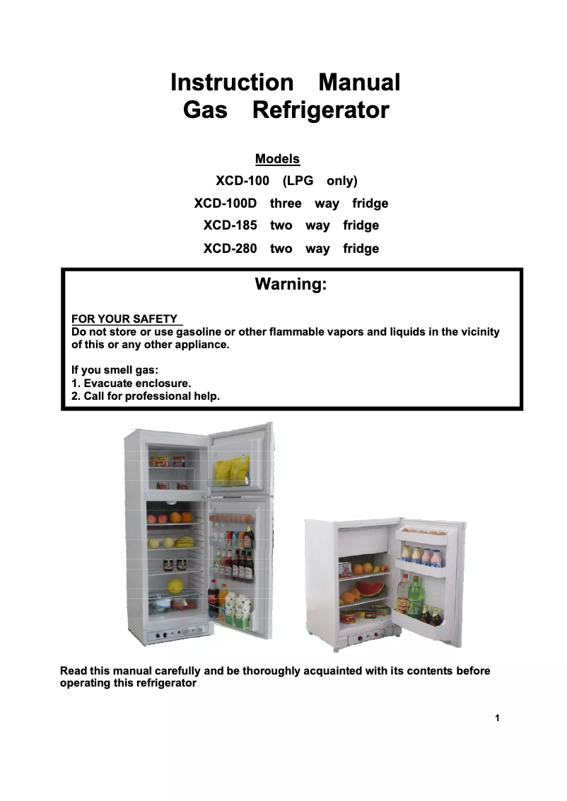 Page 1 de la notice Manuel utilisateur Bushman XCD280-W